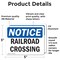 Signmission Railroad Crossing, 5 in W x Rectangle, Vinyl Decal OS-2PACK-NS-D-35-L-17973 - alternate 2